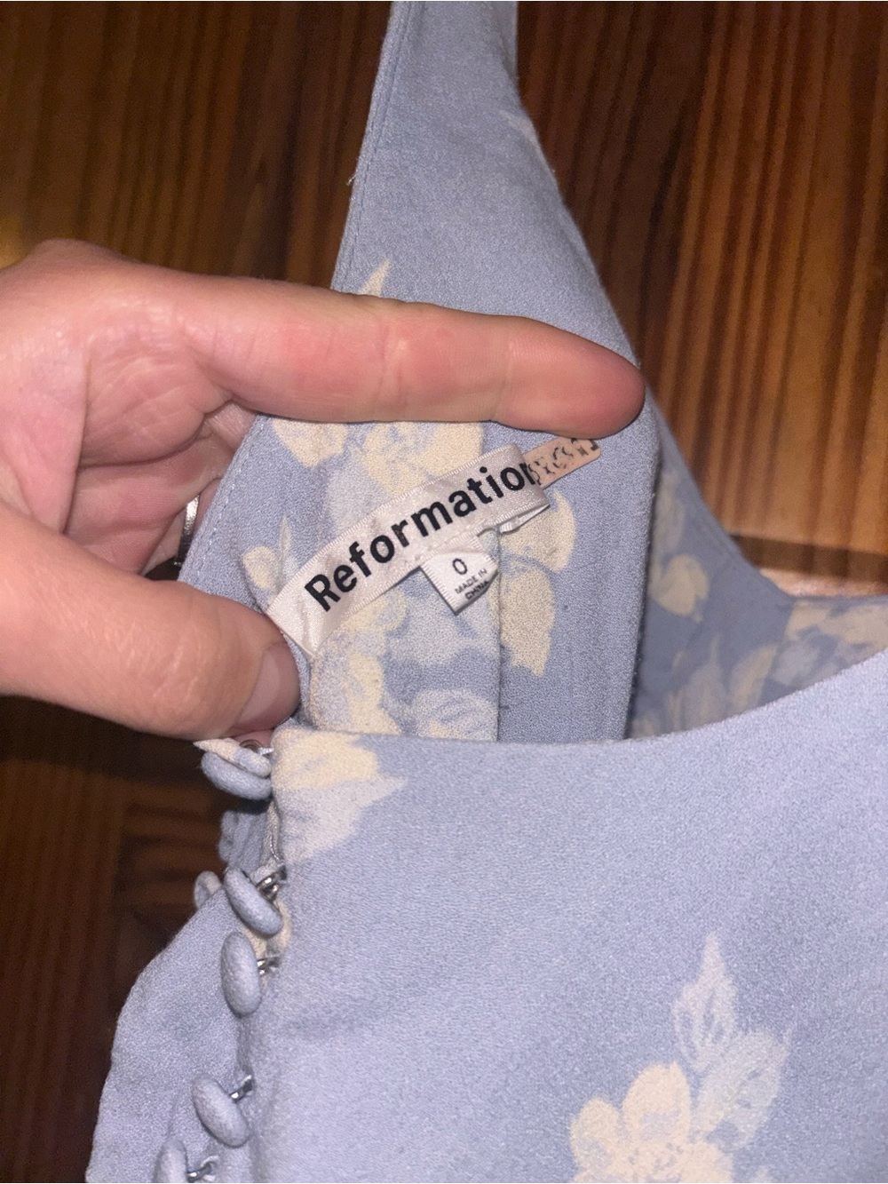 Reformation Reverie Pale Blue Floral Maxi Slip Dress - Picture 6 of 6